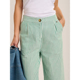 Brakeburn Phoebe Stripe Trouser - Green