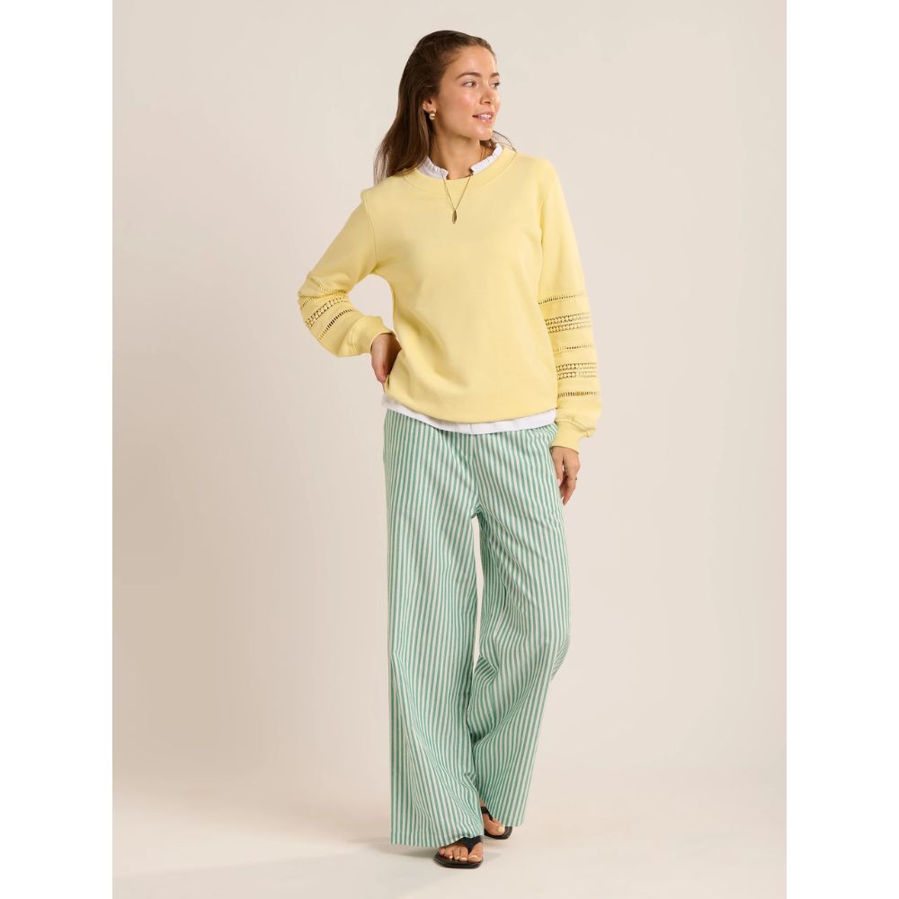 Brakeburn Phoebe Stripe Trouser - Green