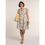 Brakeburn Renata Lemon Dress - White - Old Railway Line Garden Centre