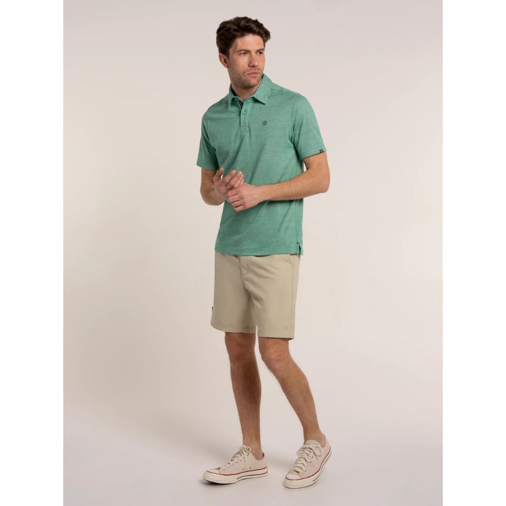 Brakeburn Sandown Micro Stripe Polo Shirt - Green