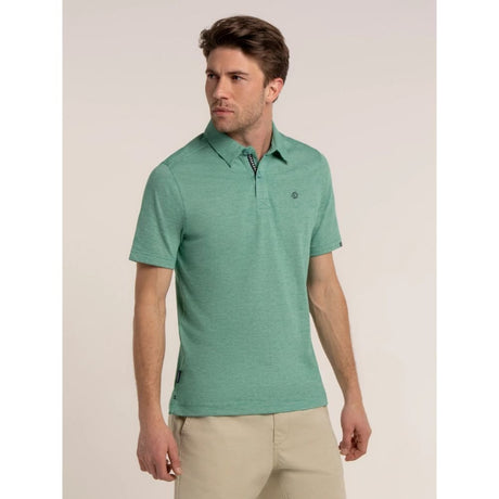 Brakeburn Sandown Micro Stripe Polo Shirt - Green - Old Railway Line Garden Centre