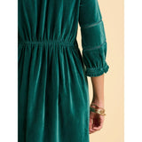 Brakeburn Starry Velvet Midi Dress - Turquoise