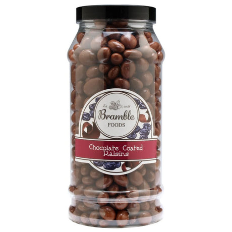 Bramble 720g Chocolate Coated Raisins Gift Jar - Old Railway Line Garden Centre