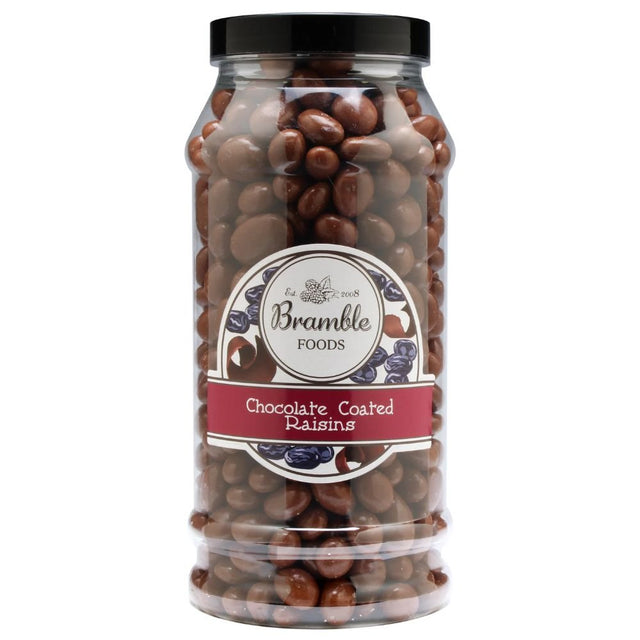 Bramble 720g Chocolate Coated Raisins Gift Jar - Old Railway Line Garden Centre