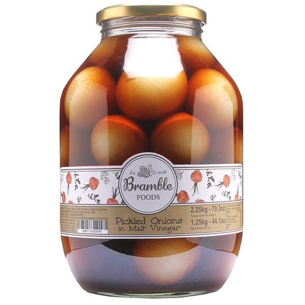 Bramble Foods 2.25kg Pickled Onions in Malt Vinegar Jar