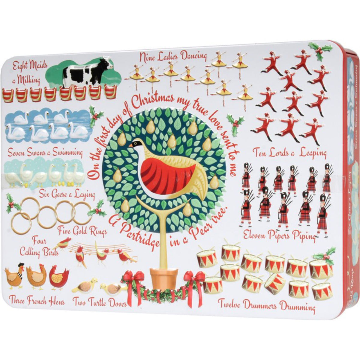 Bramble Foods 300g 12 Days Of Christmas Biscuit Tin