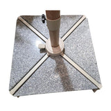 Bramblecrest 2.7m Lichfield Wood Effect Square Parasol with Base - Sandstone