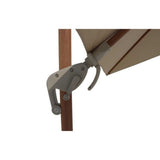 Bramblecrest 2.7m Lichfield Wood Effect Square Parasol with Base - Sandstone