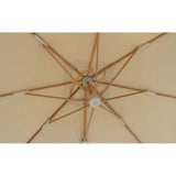 Bramblecrest 2.7m Lichfield Wood Effect Square Parasol with Base - Sandstone