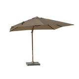 Bramblecrest 2.7m Lichfield Wood Effect Square Parasol with Base - Sandstone