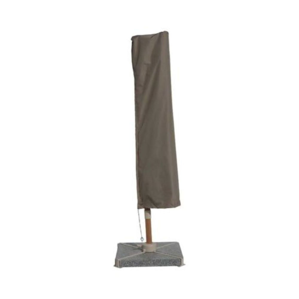 Bramblecrest 2.7m Lichfield Wood Effect Square Parasol with Base - Sandstone