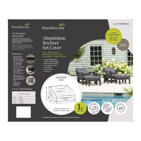 Bramblecrest Aluminium Recliner Set Cover - FC0RKRC1G - Old Railway Line Garden Centre