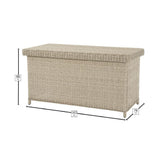 Bramblecrest Chedworth 160cm Standard Cushion Box with Liner - Sandstone - Old Railway Line Garden Centre