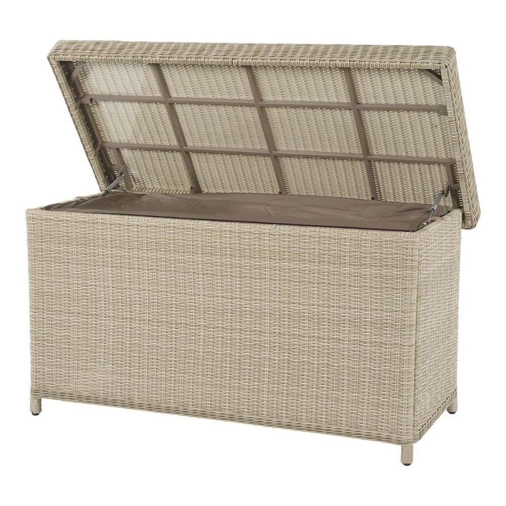 Bramblecrest Chedworth 160cm Standard Cushion Box with Liner - Sandstone - Old Railway Line Garden Centre