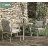 Bramblecrest RHS Wisley 2 Seater Round Bistro Set - Mocha - Old Railway Line Garden Centre