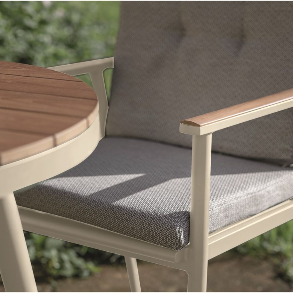 Bramblecrest RHS Wisley 2 Seater Round Bistro Set - Mocha - Old Railway Line Garden Centre