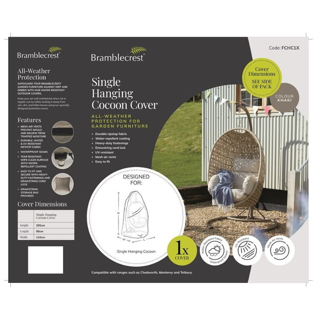 Bramblecrest Single Hanging Cocoon Cover - FCHC1X - Old Railway Line Garden Centre