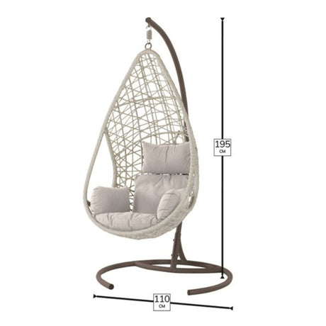 Bramblecrest Tetbury Single Cocoon Egg Chair - Nutmeg - Old Railway Line Garden Centre