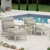 Bramblecrest Zurich 2 Seater Recliner Set with Footstools & Side Table - Mocha - Old Railway Line Garden Centre