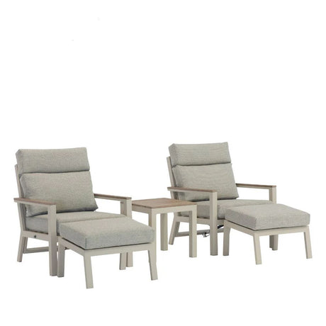 Bramblecrest Zurich 2 Seater Recliner Set with Footstools & Side Table - Mocha