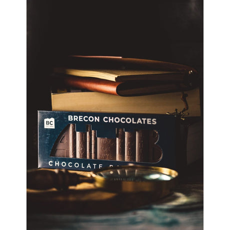 Brecon Chocolates Solid Dark Chocolate Book Ends - Old Railway Line Garden Centre