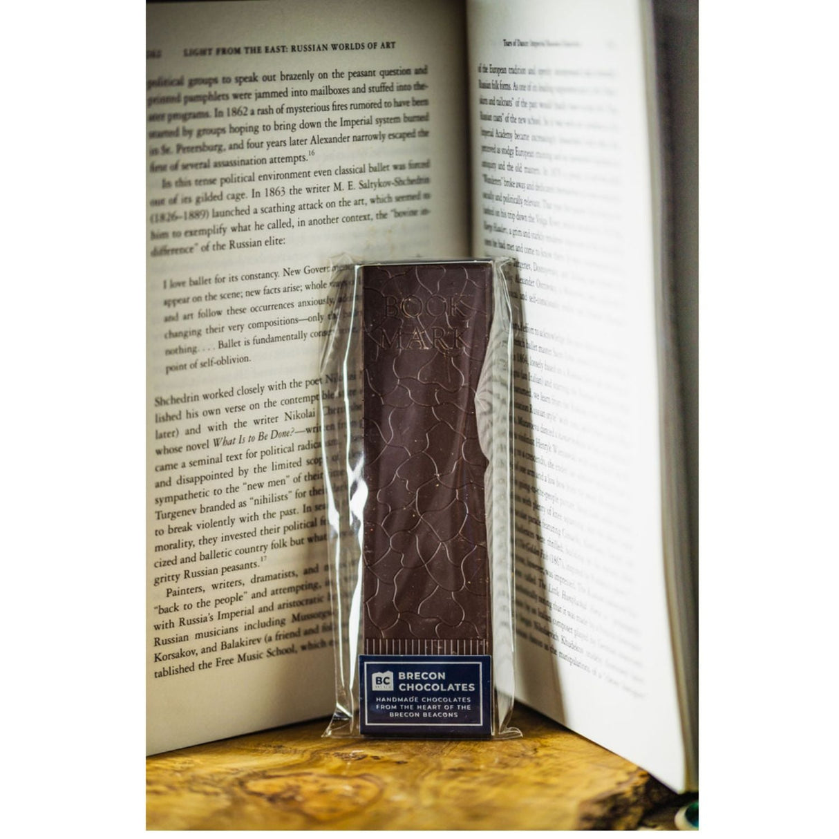 Brecon Chocolates Solid Dark Chocolate Bookmark - Old Railway Line Garden Centre