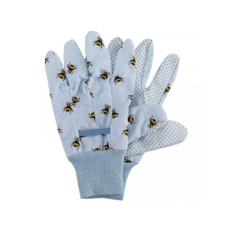 Briers Bees Cotton Grips Triple Pack Gloves - Medium - Old Railway Line Garden Centre