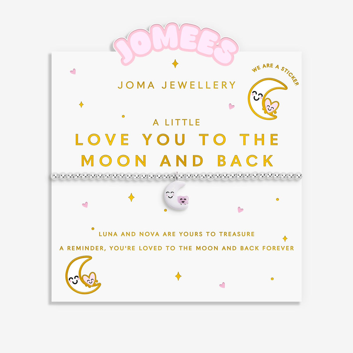 Joma Jewellery A Little Jomees 'Love You To The Moon And Back' Kids Bracelet - Silver