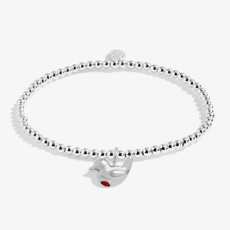 Joma Jewellery Silver Plated A Little 'Chirstmas Robin' Children's Bracelet