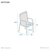 Kettler Savita 6-Seater Metal Garden Furniture Dining Suite - Slate