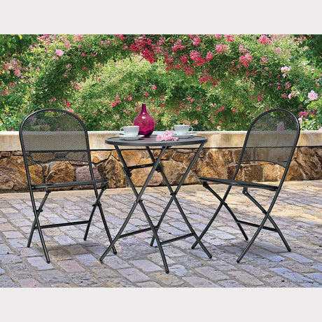 Kettler Iron Grey Café Roma 2-Seater Bistro Garden Furniture Set