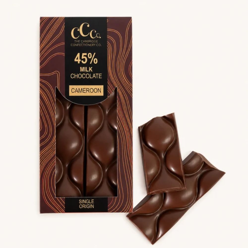Cambridge Confectionary Company 100g 45% Milk Chocolate Bar - Cameroon