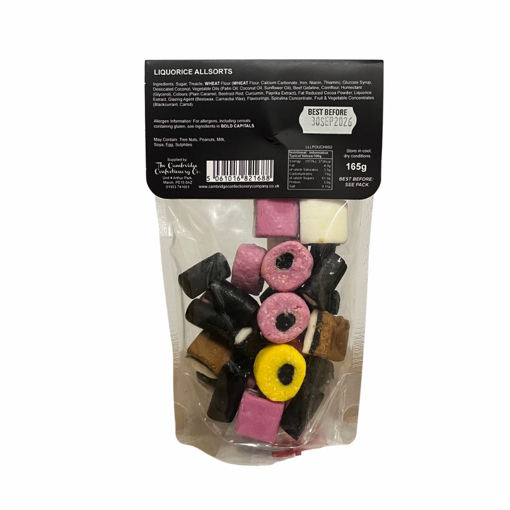 Cambridge Confectionery Company 165g Liquorice Allsorts