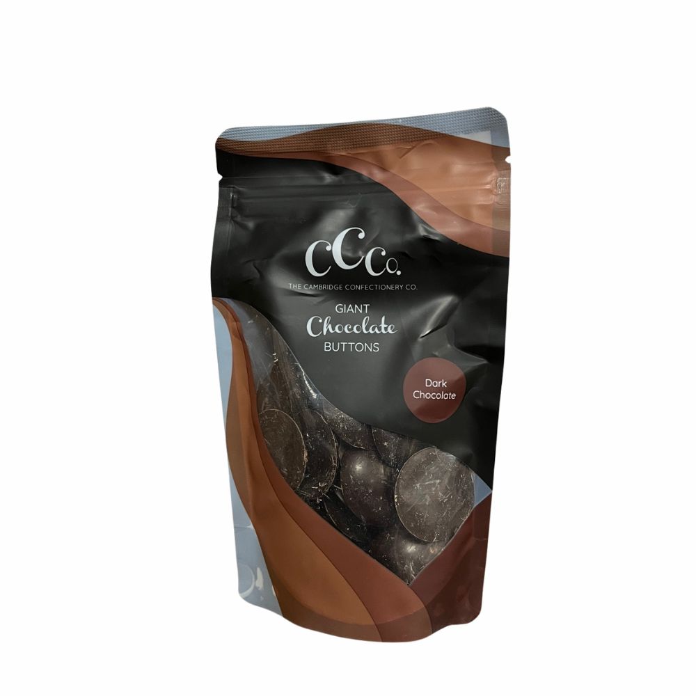Cambridge Confectionery Company Dark Chocolate Button Header Bag