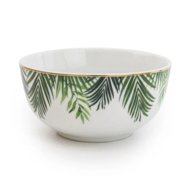 Candlelight Home 14cm Eden Decal Rice Bowl - Emerald Green - Old Railway Line Garden Centre