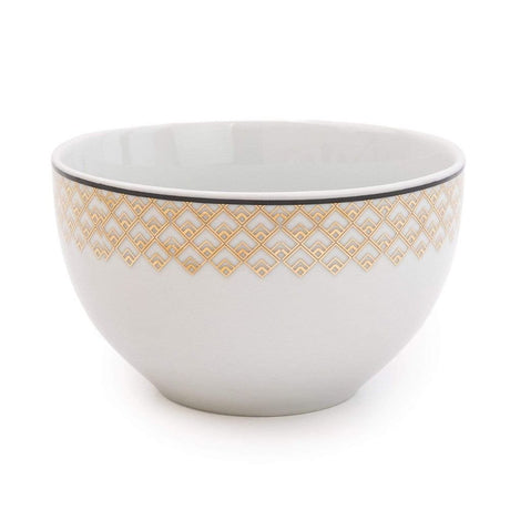 Candlelight Home Deco Glam Rice Bowl - White - Old Railway Line Garden Centre