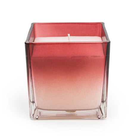 Candlelight Home Pomegranate & Cassis Medium Glass Candle - Red Ombre - Old Railway Line Garden Centre