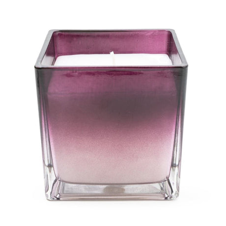 Candlelight Home Sakura Blossom Square Glass Candle - Purple Ombre - Old Railway Line Garden Centre