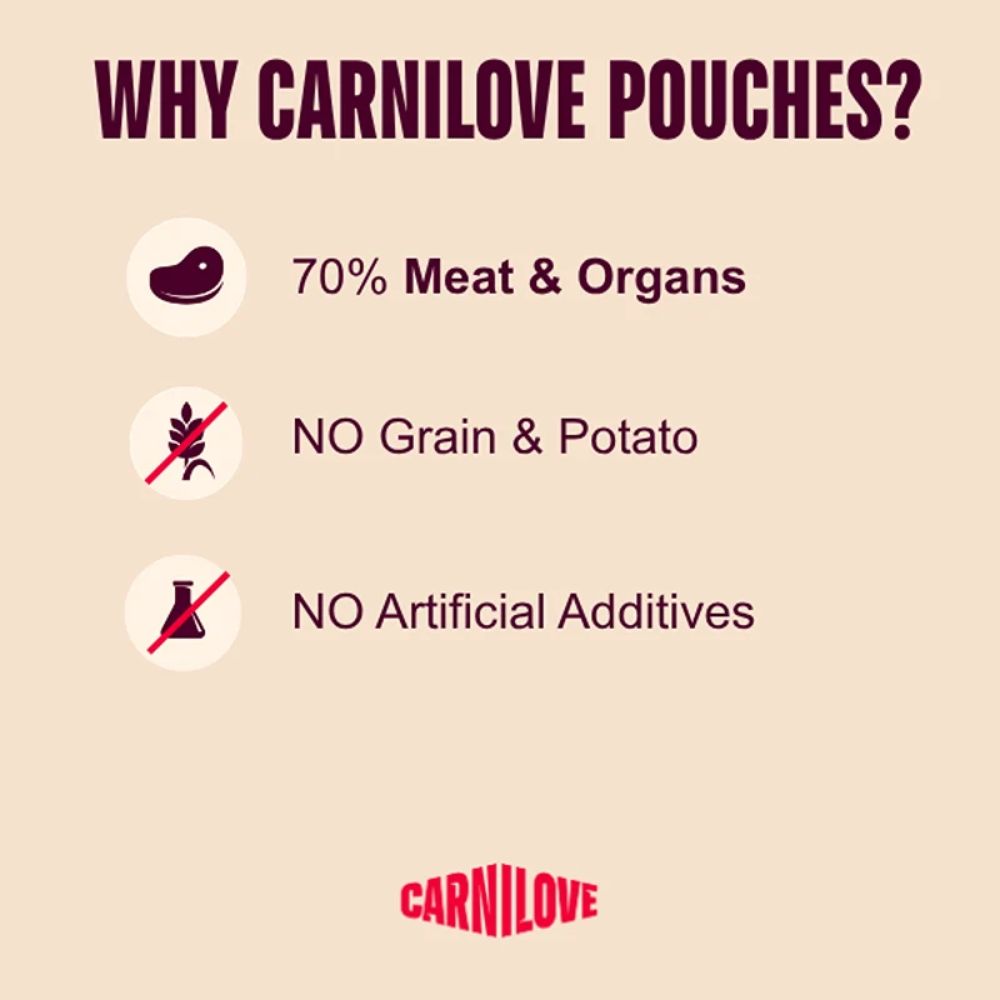 Carnilove 300g Turkey, Venison & Strawberry Dog Food Pouch