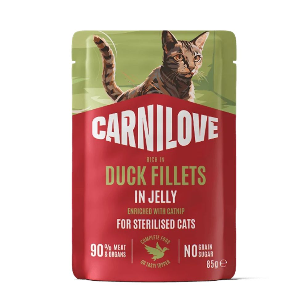 Carnilove 85g Duck & Catnip in Jelly Cat Food Pouch