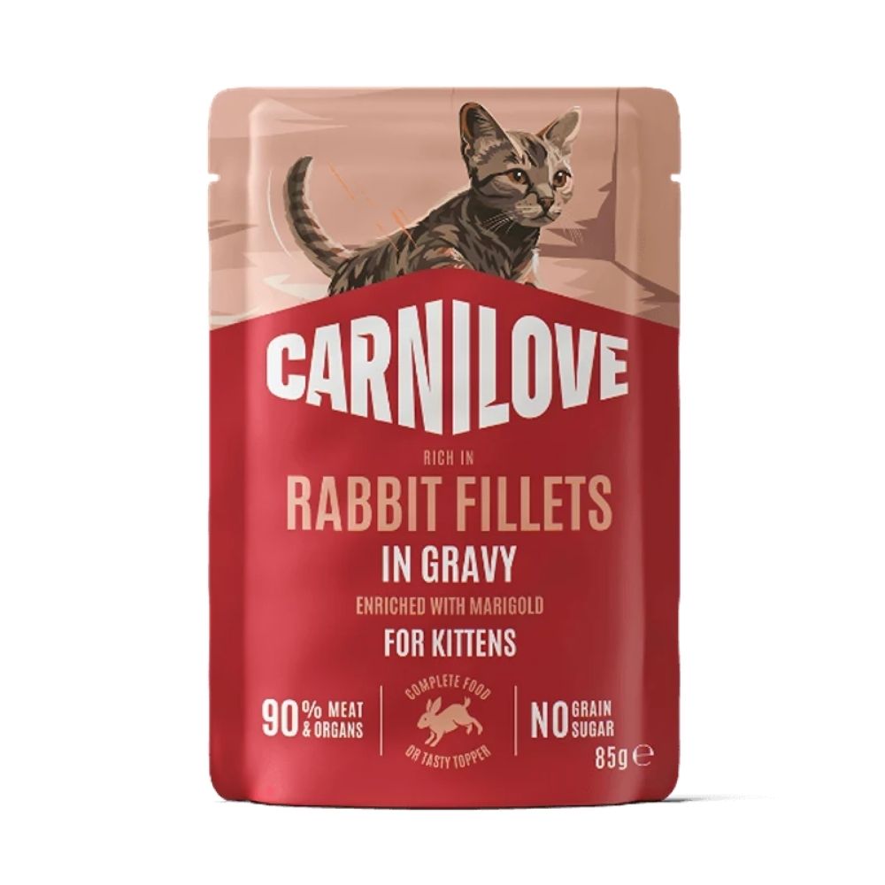 Carnilove 85g Rabbit & Marigold Cat Food Gravy Pouch