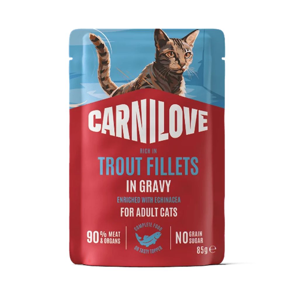 Carnilove 85g Trout & Echinacea in Gravy Cat Food Pouch