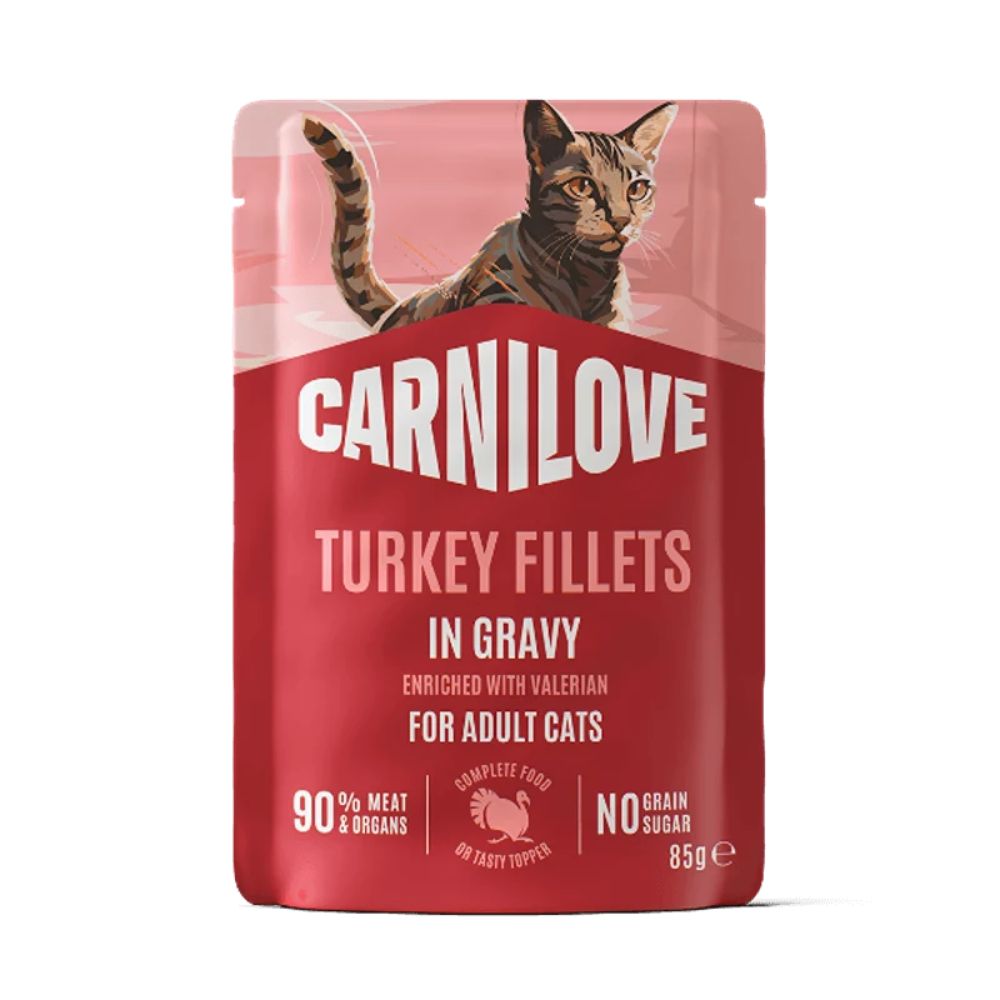 Carnilove 85g Turkey & Valerian Cat Food Pouch
