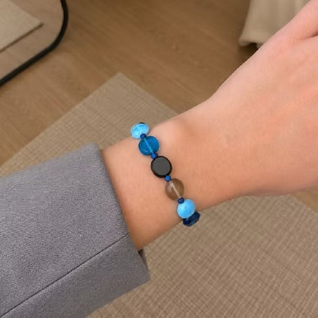 Carrie Elspeth Blue Glass Beaded Bracelet