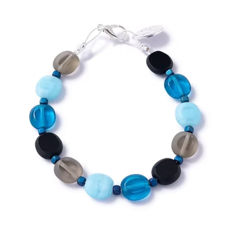 Carrie Elspeth Blue Glass Beaded Bracelet
