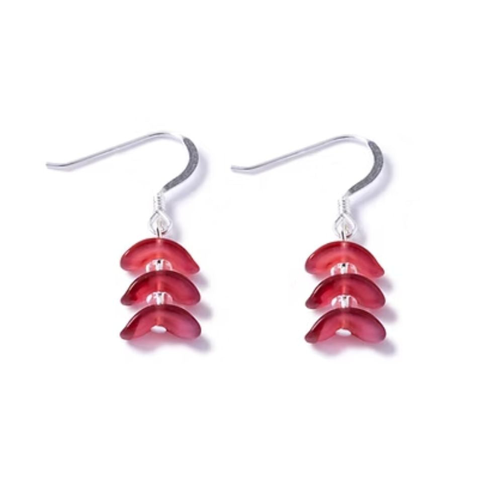 Carrie Elspeth Eclipse Earrings - Raspberry