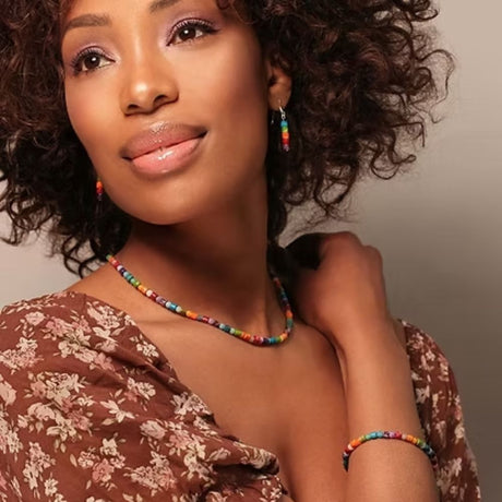 Carrie Elspeth Kaleidoscope Full Jasper & Agate Necklace - Old Railway Line Garden Centre