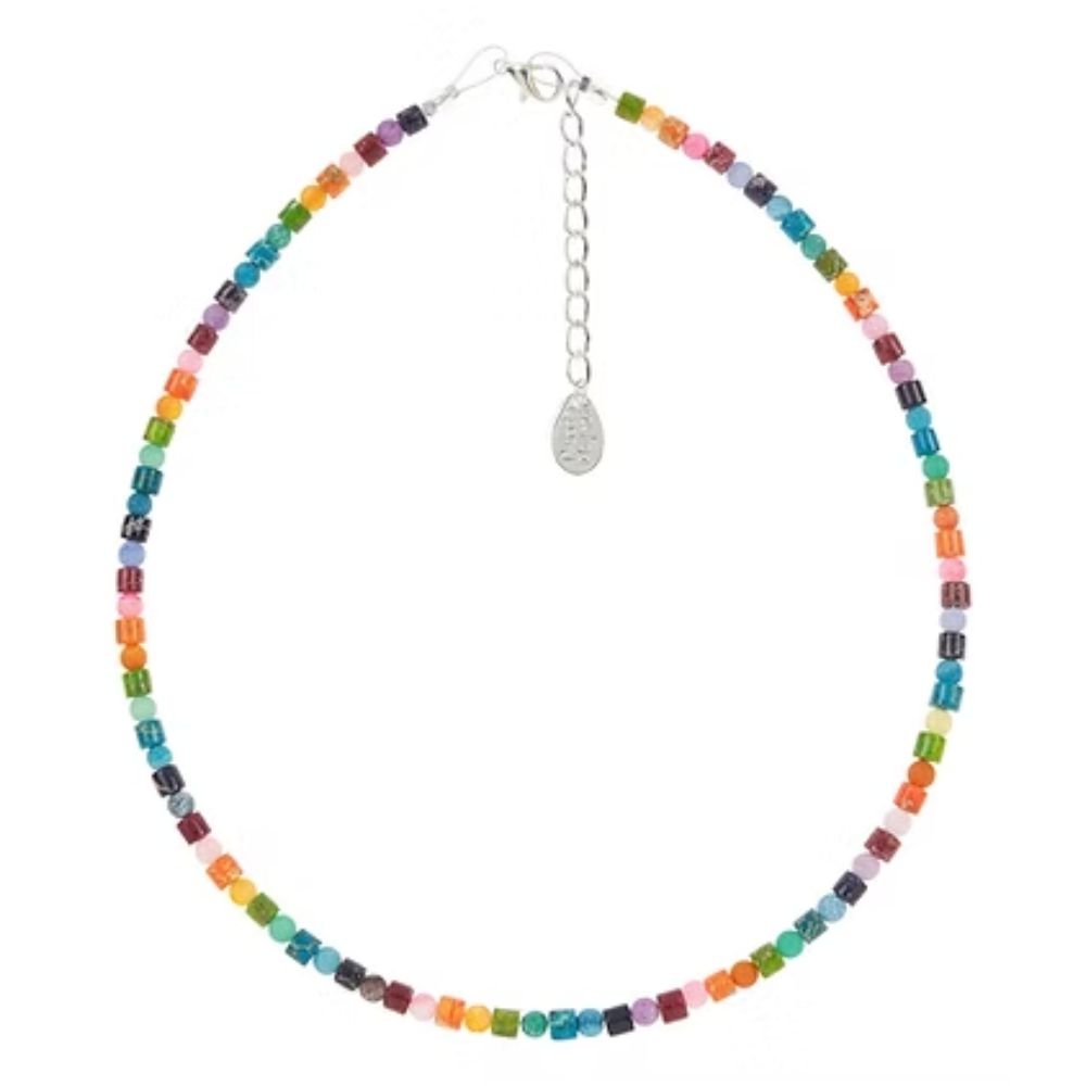 Carrie Elspeth Kaleidoscope Full Jasper & Agate Necklace - Old Railway Line Garden Centre