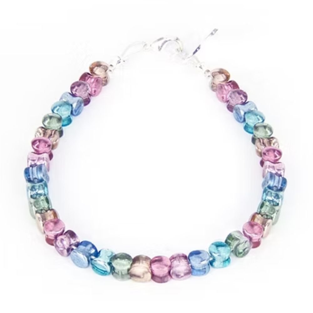 Carrie Elspeth Shimmer Drums Pastel Beaded Bracelet - Old Railway Line Garden Centre