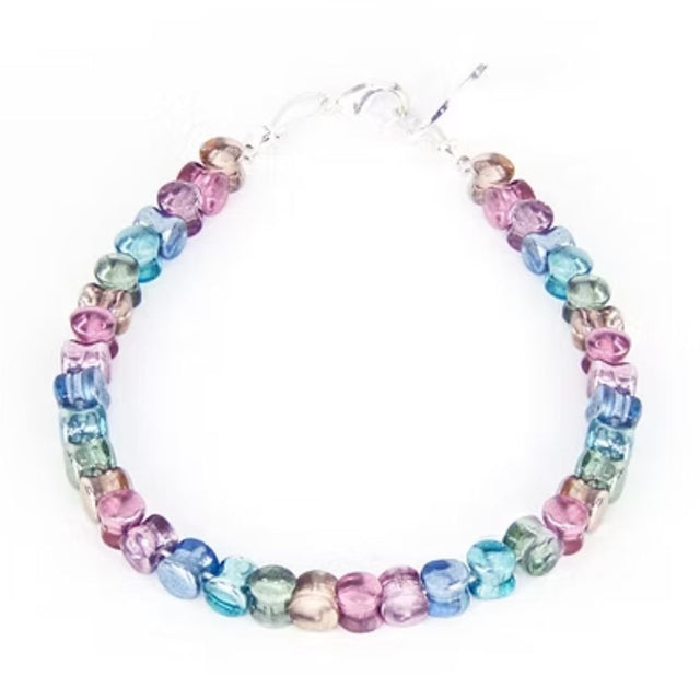 Carrie Elspeth Shimmer Drums Pastel Beaded Bracelet - Old Railway Line Garden Centre